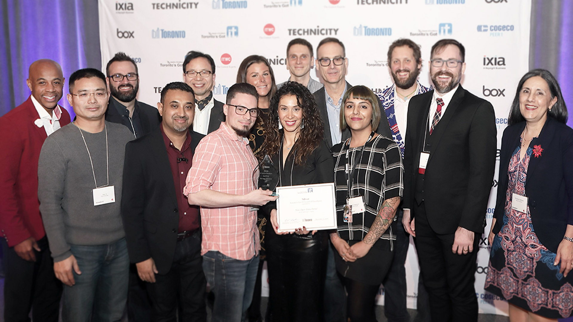 The open data team pictured at the Toronto's Got IT awards