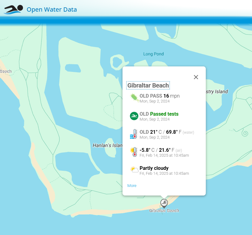 Open Water Data screenshot