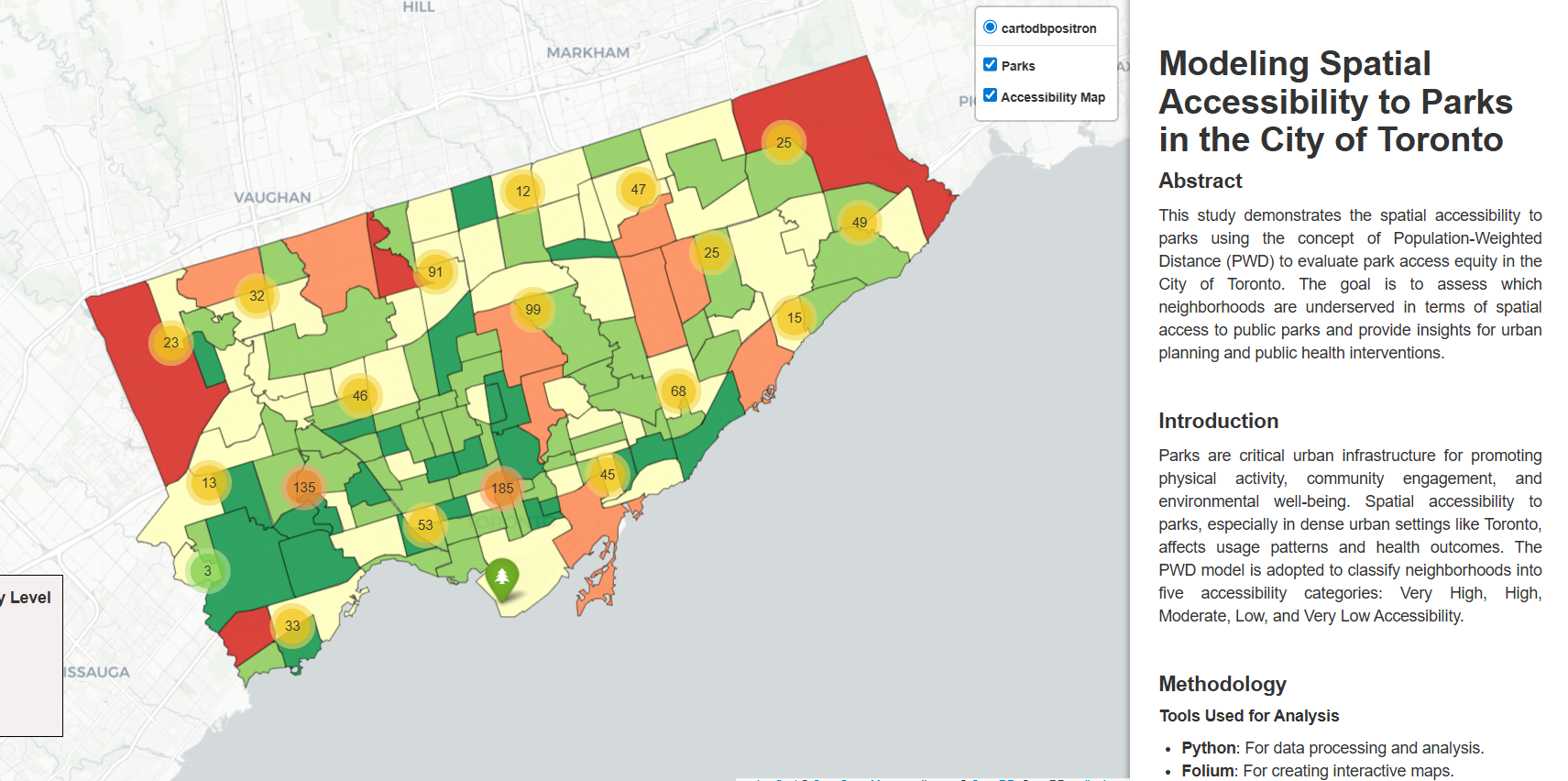 Modeling Spatial Accessibility to Parks screenshot